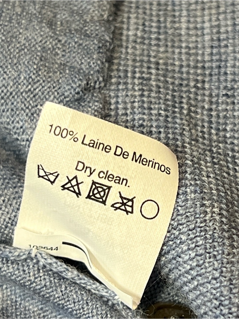 J. Crew 100% Merino Wool Dusty Blue Lightweight Button-Front Cardigan-Sz Medium - Picture 5 of 8